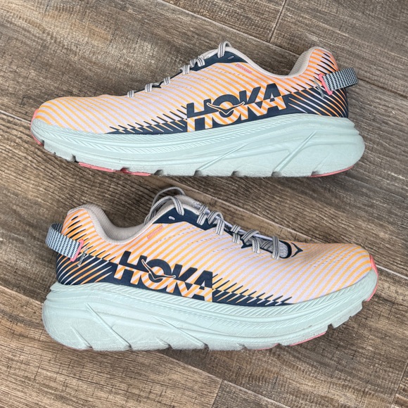 Hoka One One Shoes - HOKA ONE ONE WOMEN'S RINCON light blue orange 9